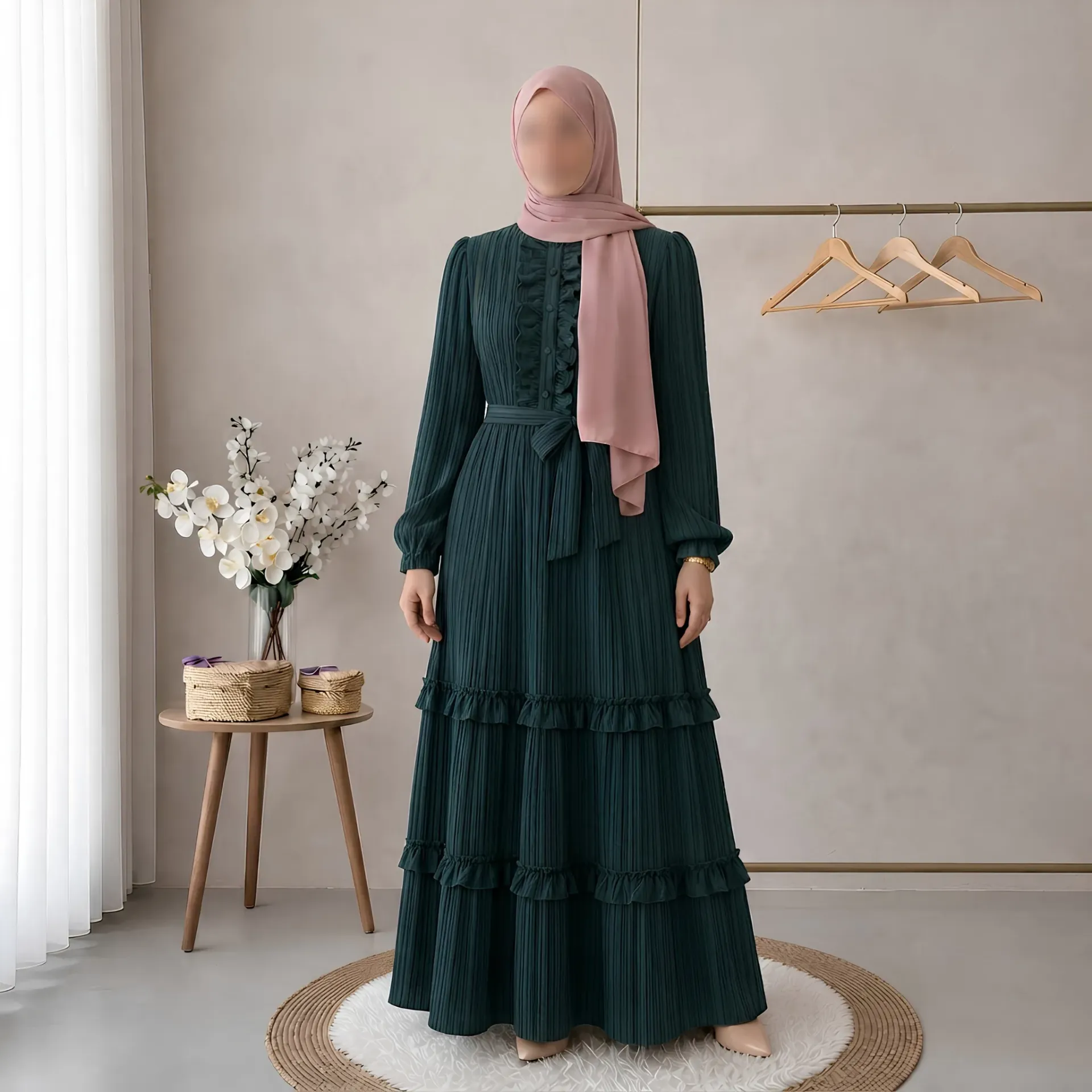 Tiered Sophistication (Bluish Cyan)